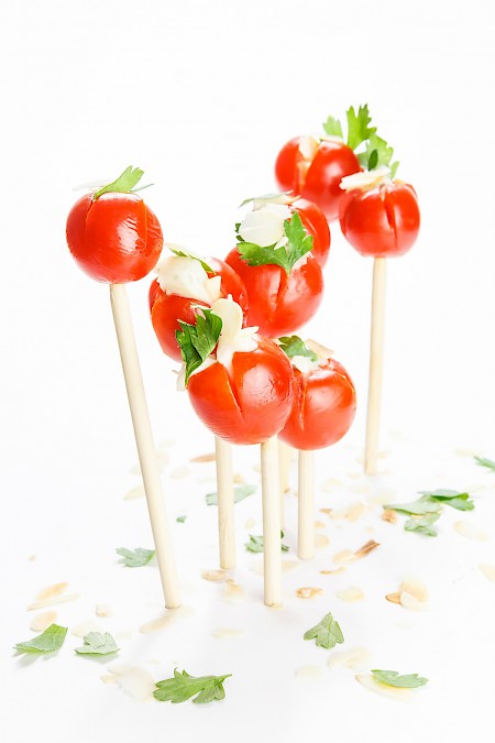 Cherry vine tomatoes on a stick