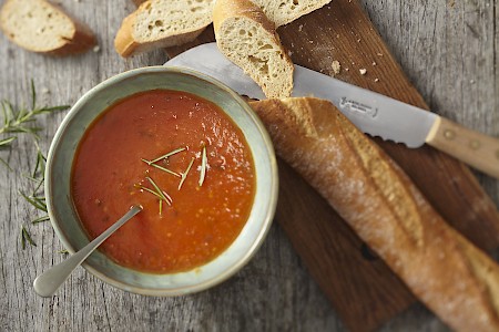 Pureeing for a soup-Prominent tomatoes